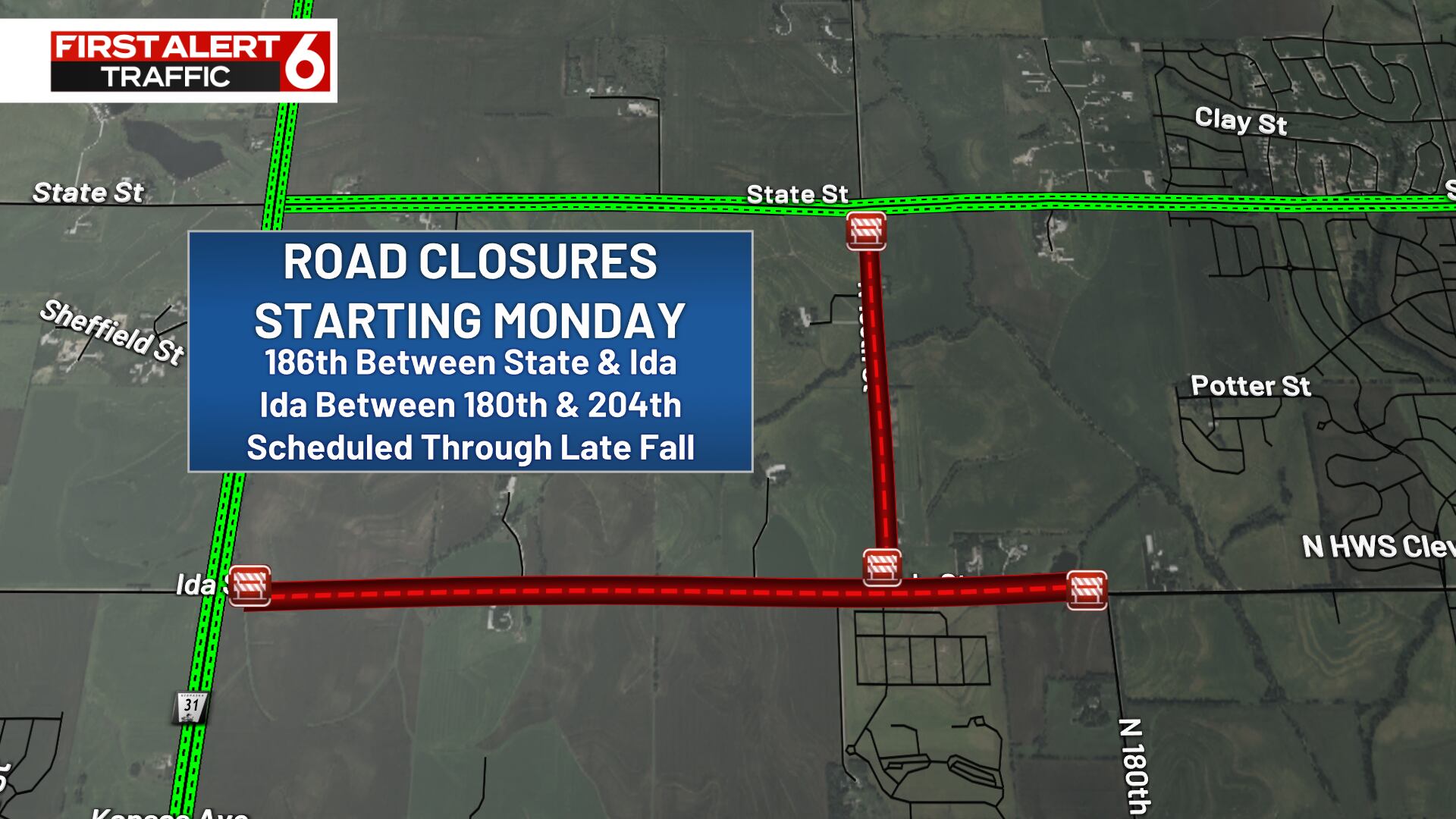 New road closures start in northwest Omaha early next week