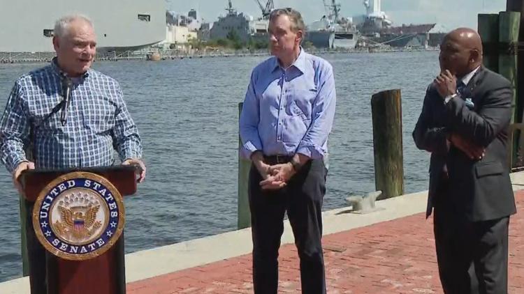 Warner, Kaine praise USS Gerald R Ford crew after record deployment and onboard fire