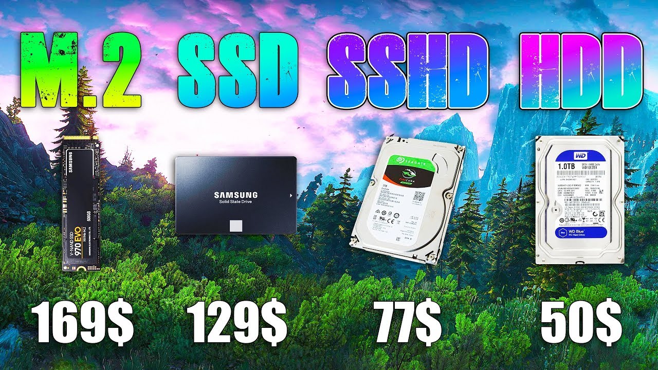 M.2 NVMe vs SSD vs SSHD vs HDD loading games