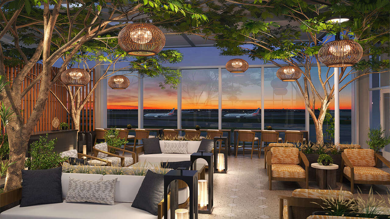 Work on American Airlines' first outdoor lounge is about to begin in Texas