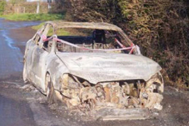 Craig Hurcombe's burnt out car