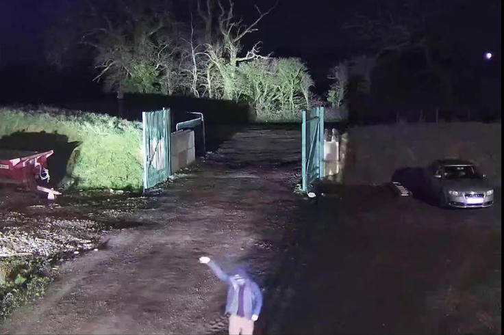 Screengrab taken from CCTV showing Craig Hurcombe waving to the camera