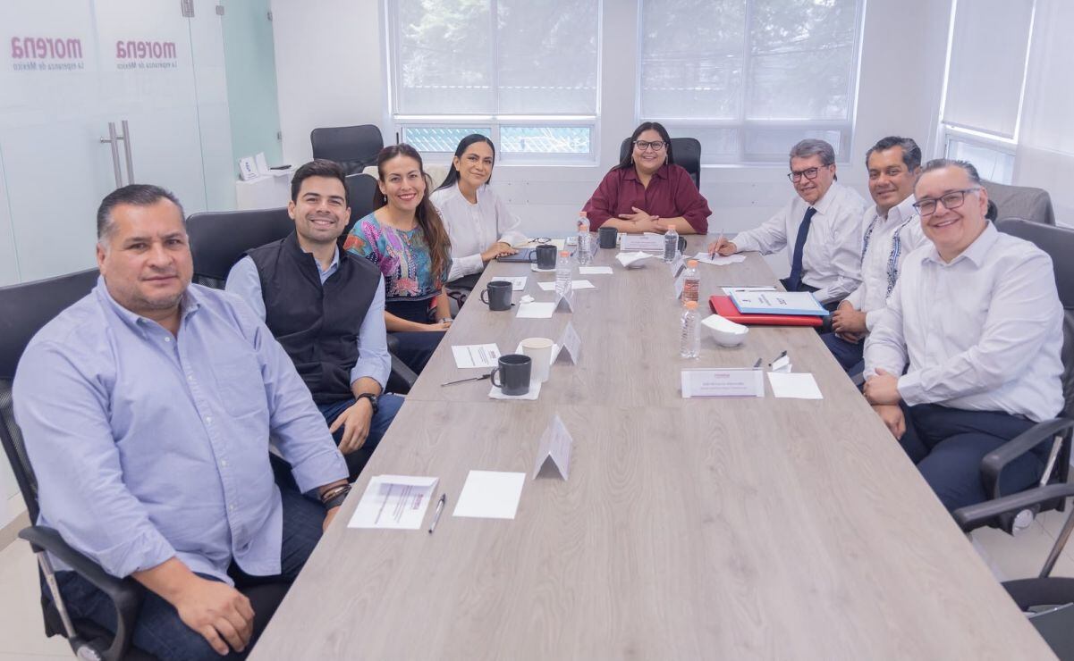 Reunión de Morena con aspirantes a las coordinaciones estatales en defensa de la transformación y la soberanía nacional de Baja California, Baja California Sur, Chihuahua, Nayarit, Sinaloa y Sonora. Foto: X @PartidoMorenaMx