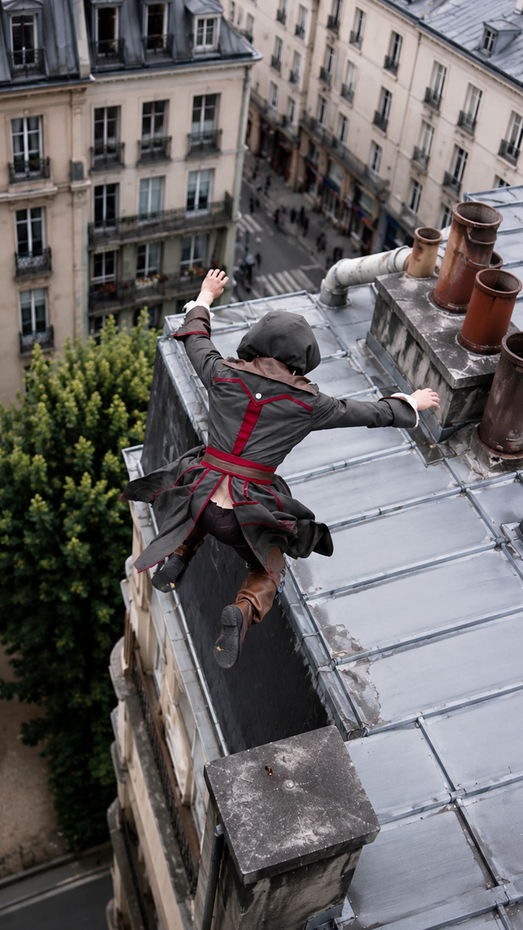 Parkour athletes conquer the Paris skyline