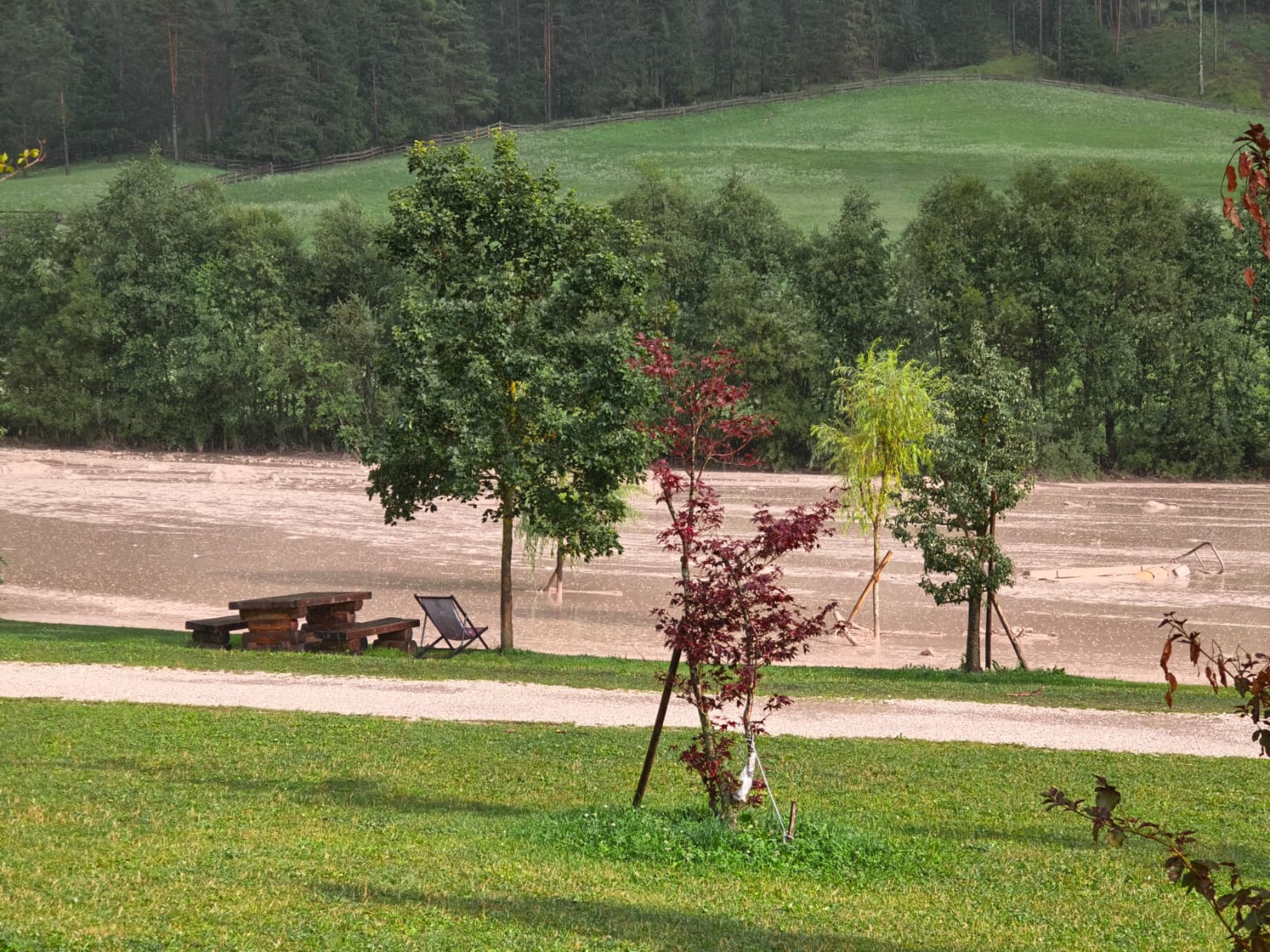 Grossa colata di fango a San Vigilio di Marebbe in val Badia