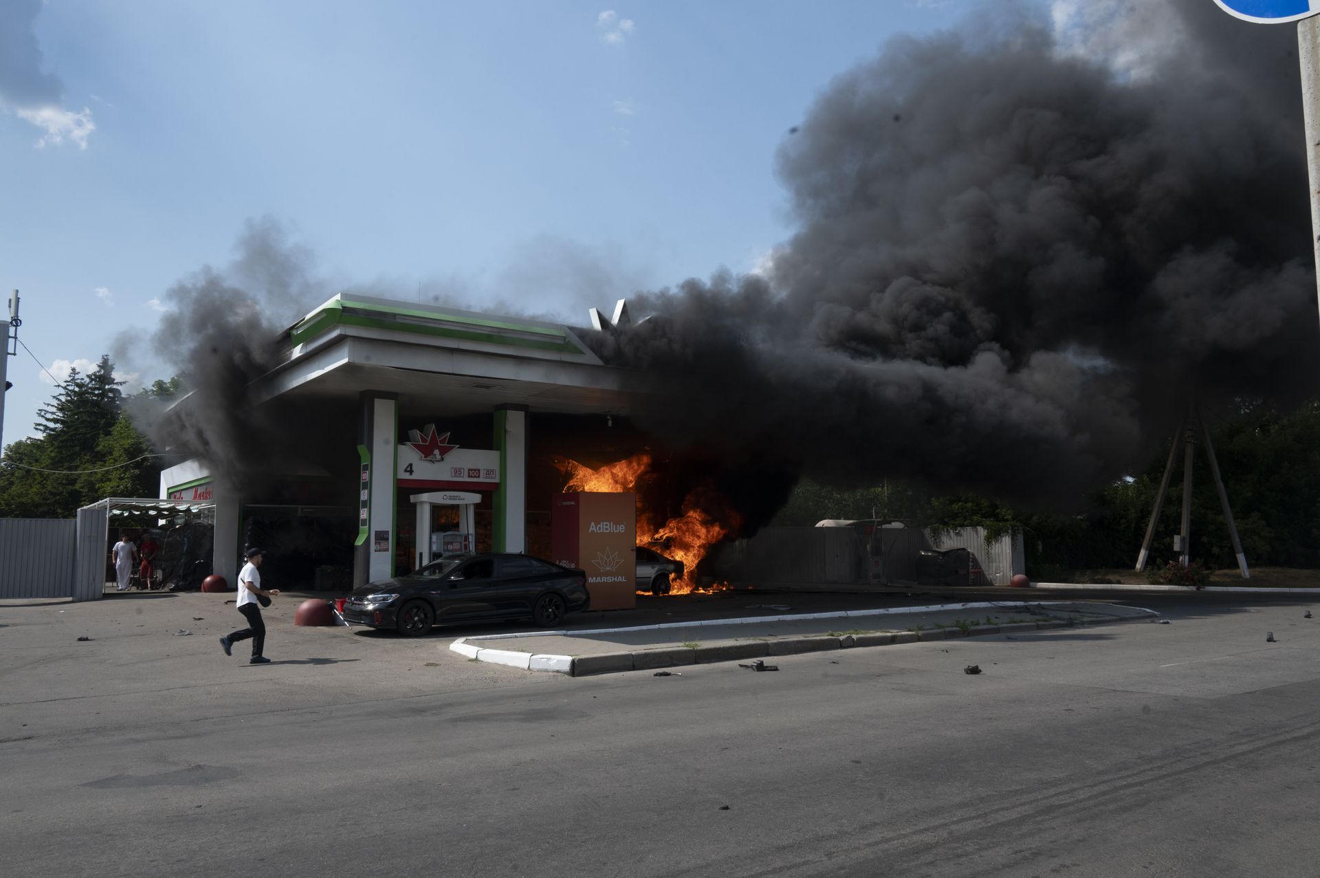 Russian drone attacks make stopping for gas in Ukraine a deadly gamble