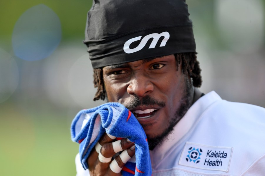 Bills safety CJ Gardner-Johnson strains calf muscle at training camp practice