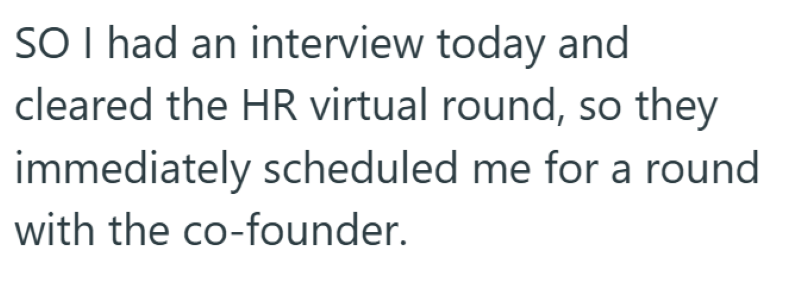 Job applicant attends interview, interviewer asks her no questions: 'I ...