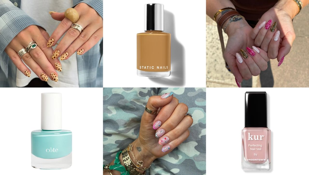 This week's top nail art trends feature animal prints and abstract designs