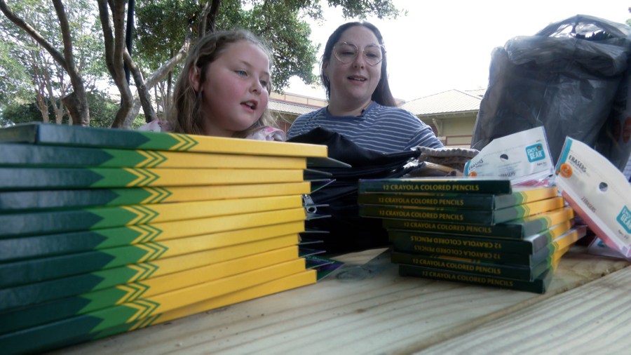 Murrells Inlet mother and daughter start back-to-school supply project