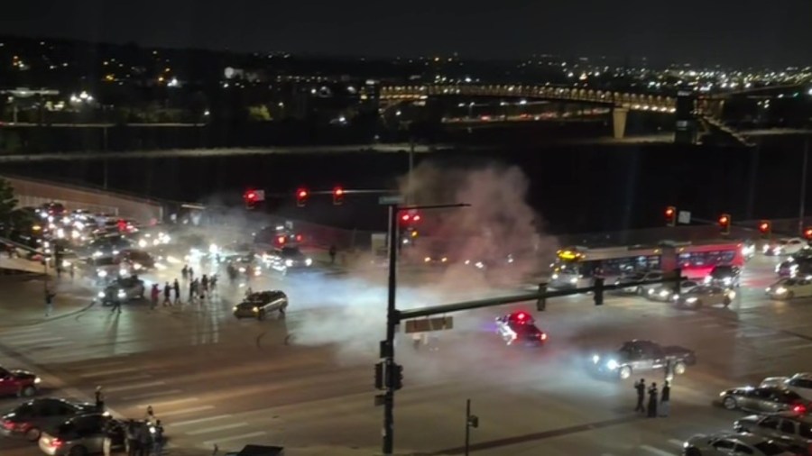 Illegal street takeover in Denver prompts police response, warnings