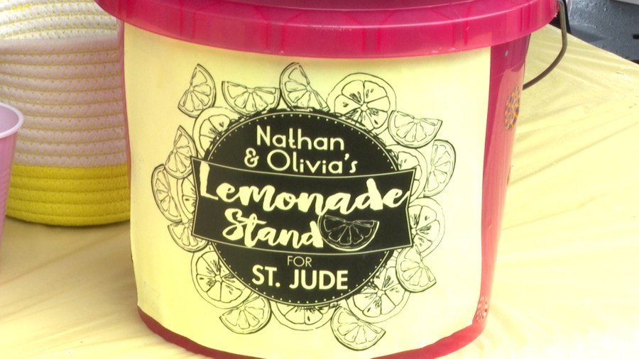 Nathan & Olivia's lemonade stand welcomes St. Jude runners during annual fundraiser