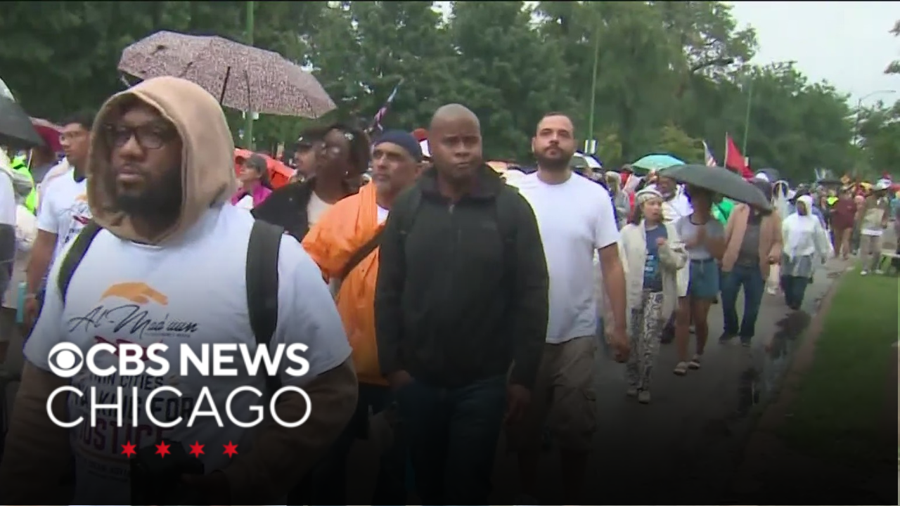 MLK 60th anniversary march into Marquette Park held in Chicago