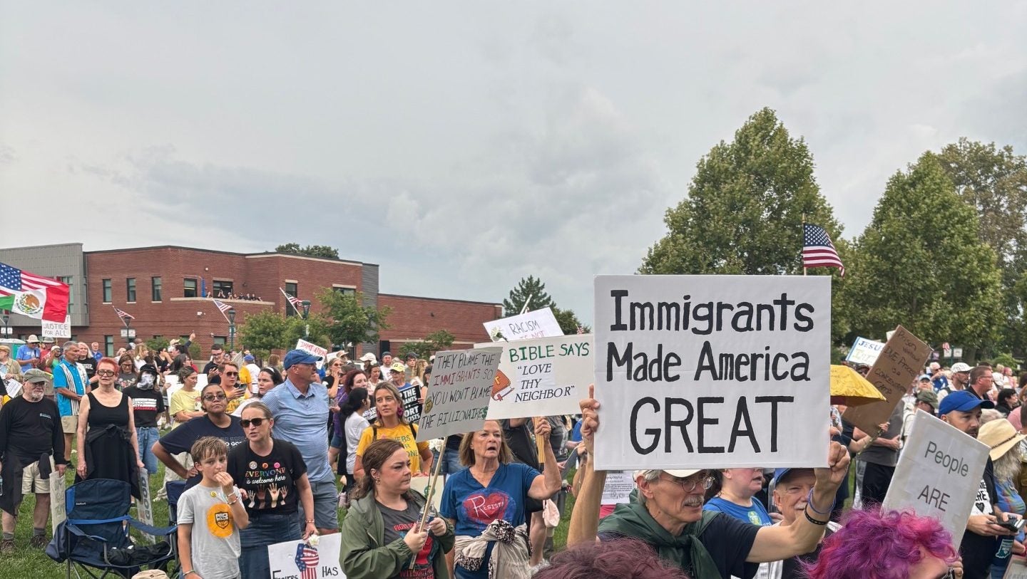 A public march and a secret meeting: Dueling immigration events in central Indiana Dueling immigration rallies in Fishers today