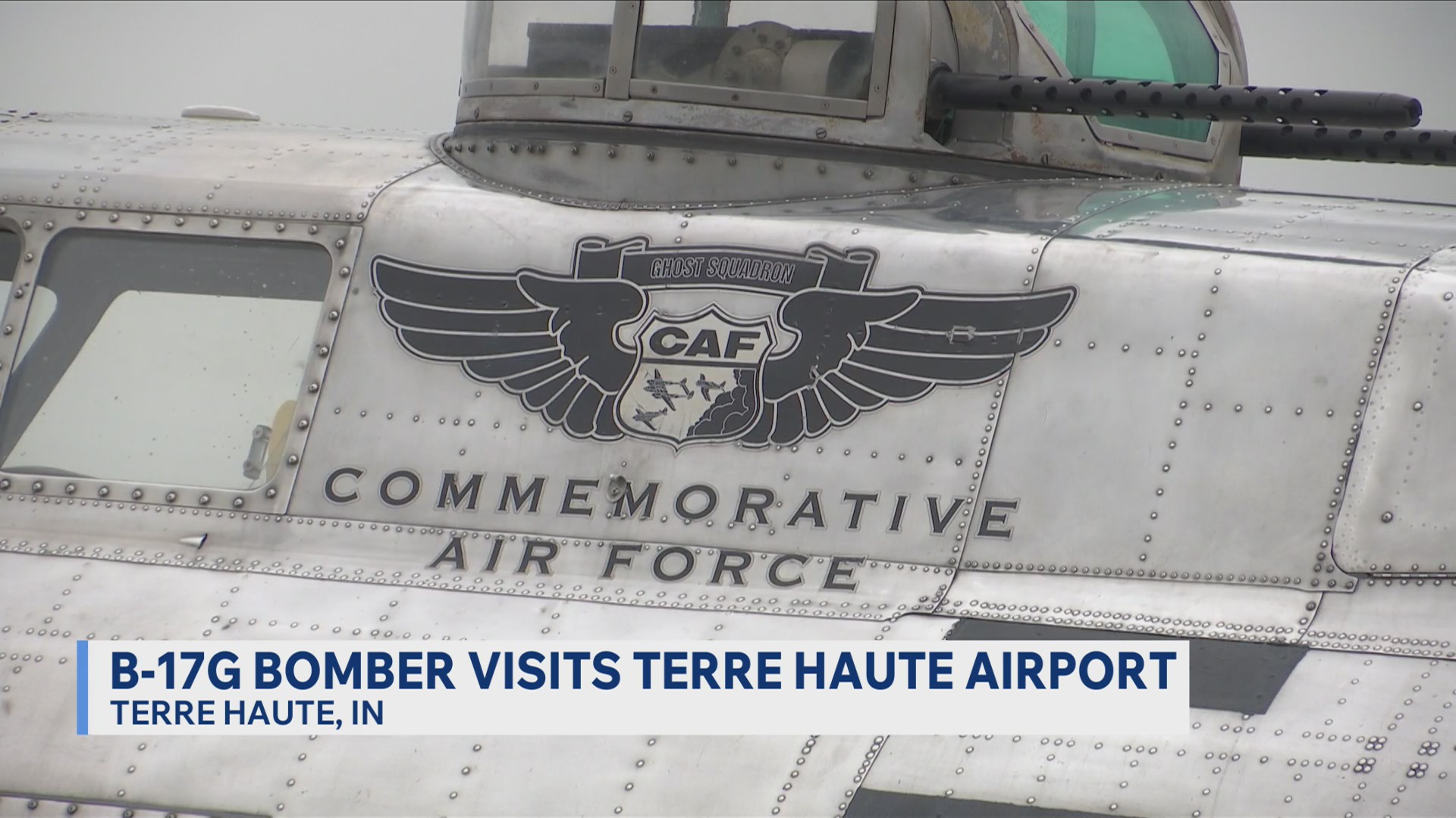 B-17G bomber visits the Terre Haute Regional Airport