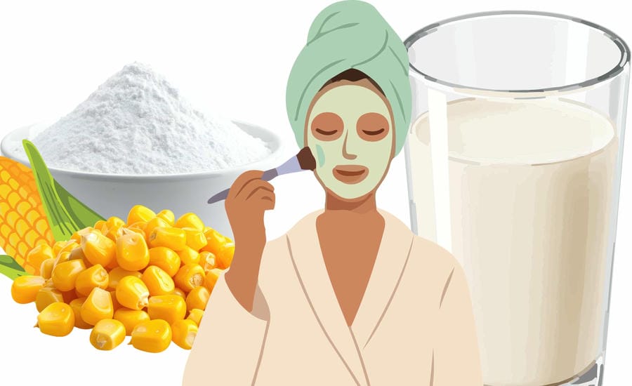 Bí quyết dưỡng da cho phái đẹp với mặt nạ bột ngô và sữa bò