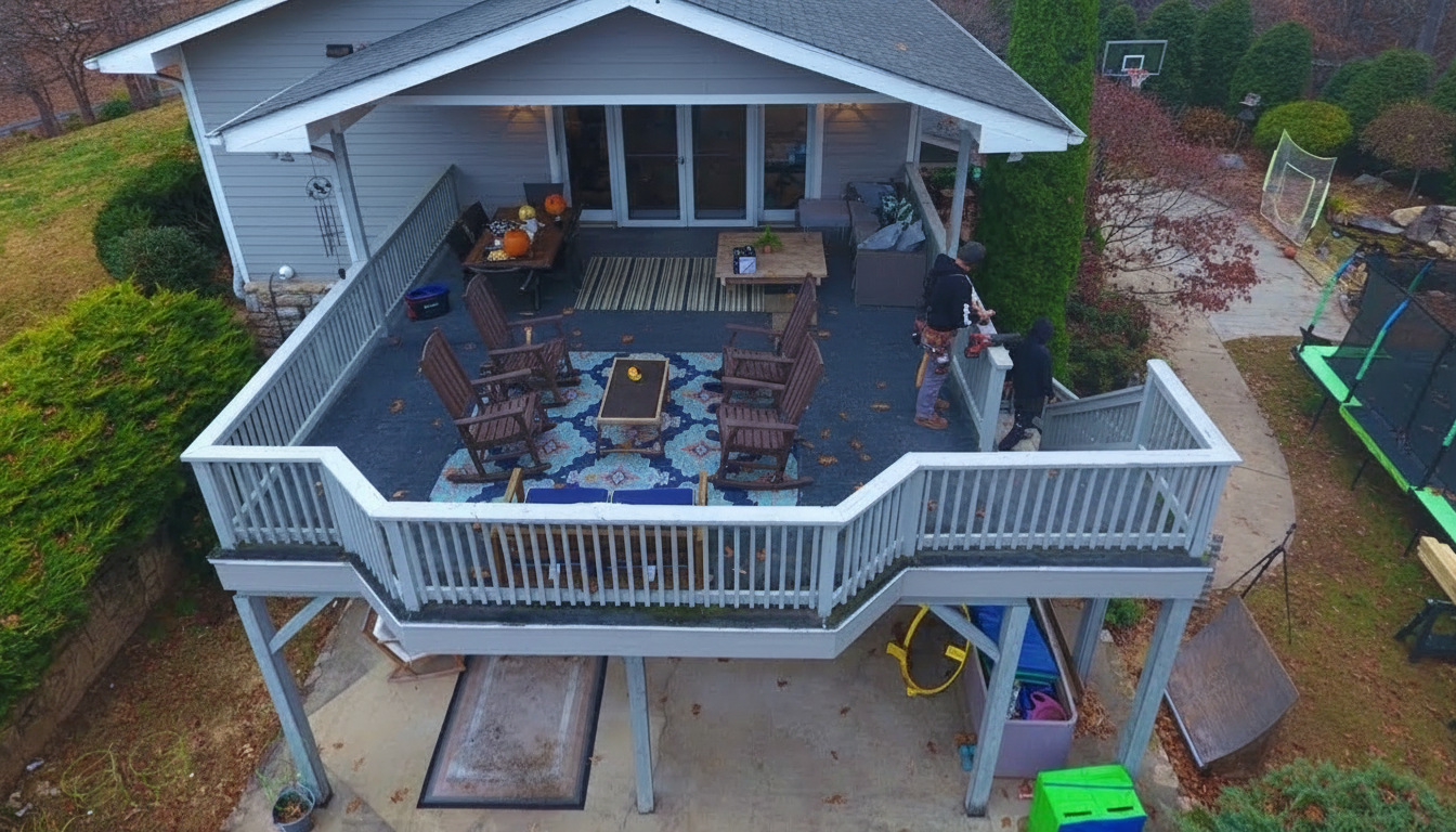 Rotting deck collapse forced a complete rebuild