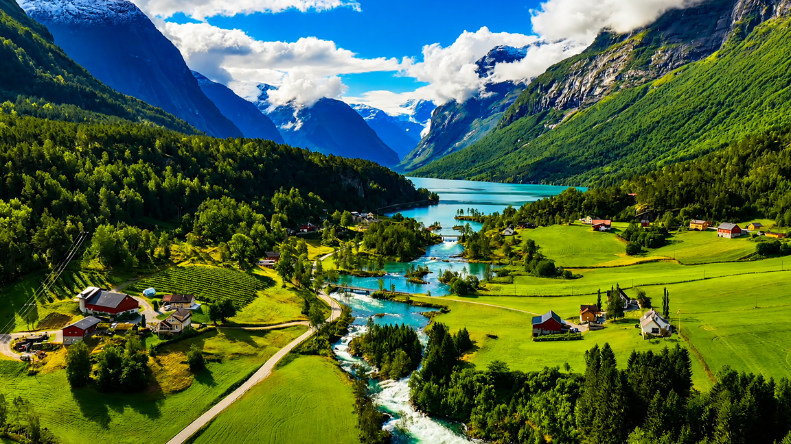 Norway’s most beautiful fjord valley from above