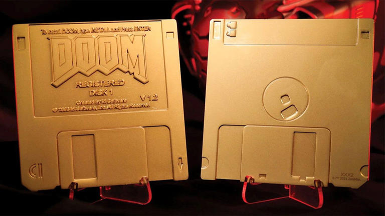 Commemorative golden Doom floppy disks go up for pre-order