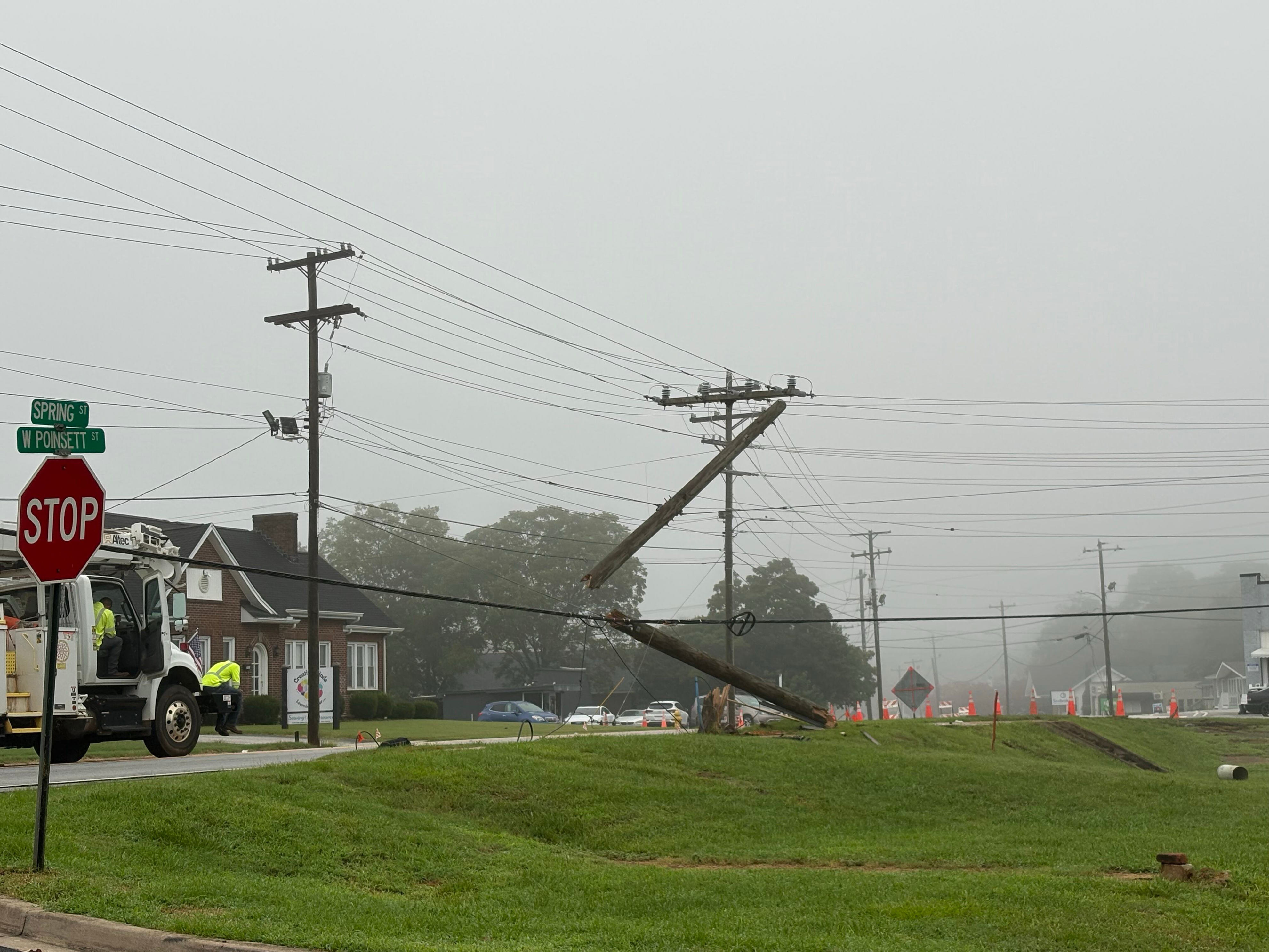 Power restored after vehicle hits power pole in Greer