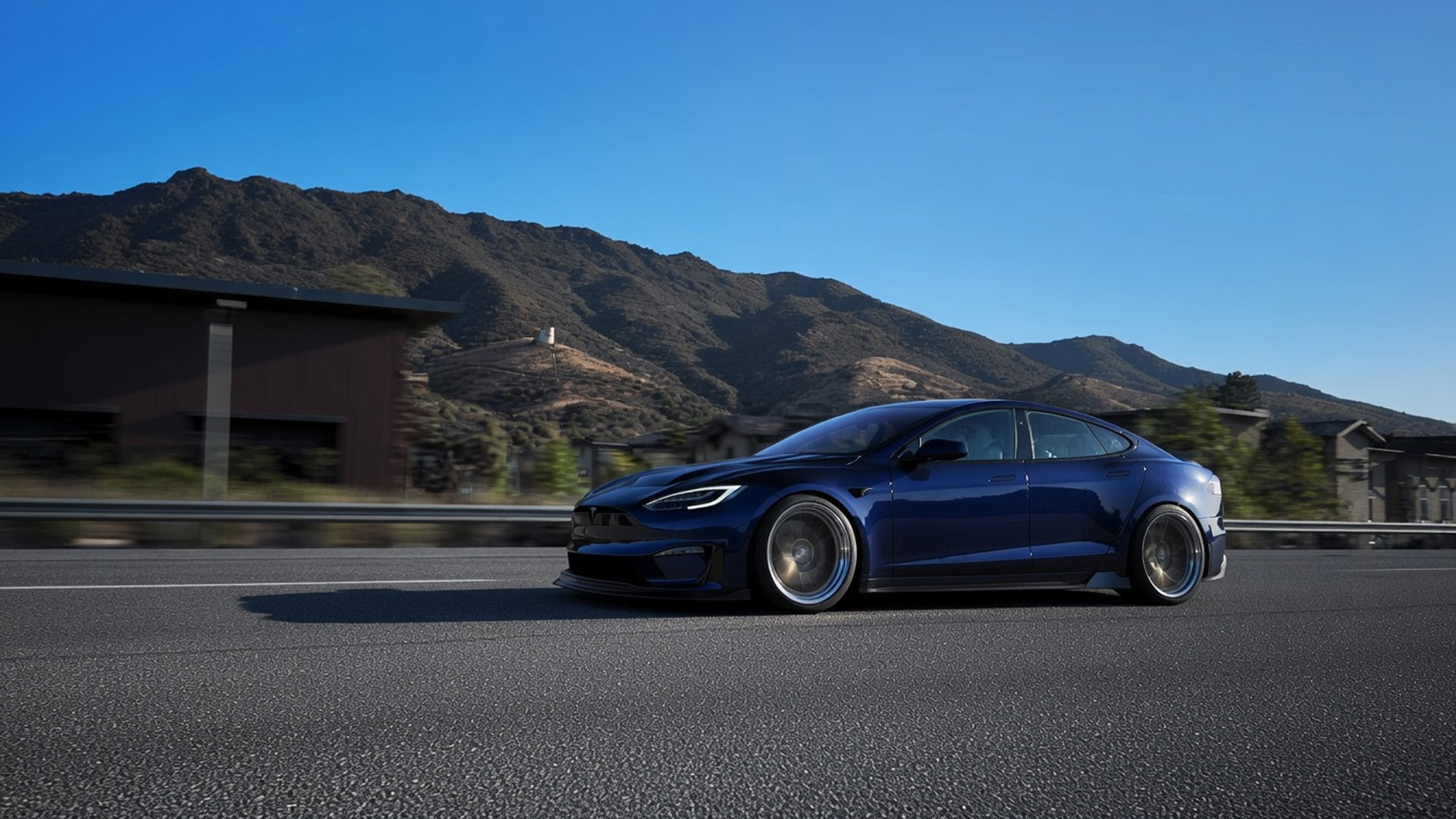 Tesla Model S Plaid with carbon fiber upgrades