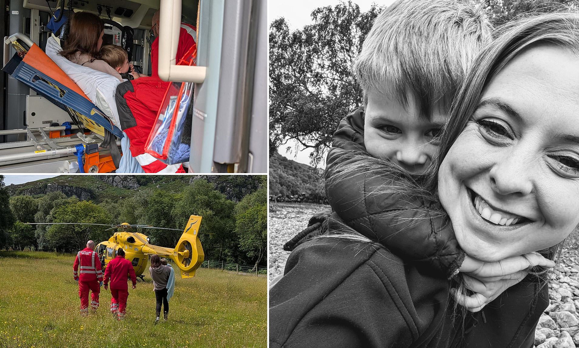 Mother and son airlifted to hospital after horror attack by swarm of bees