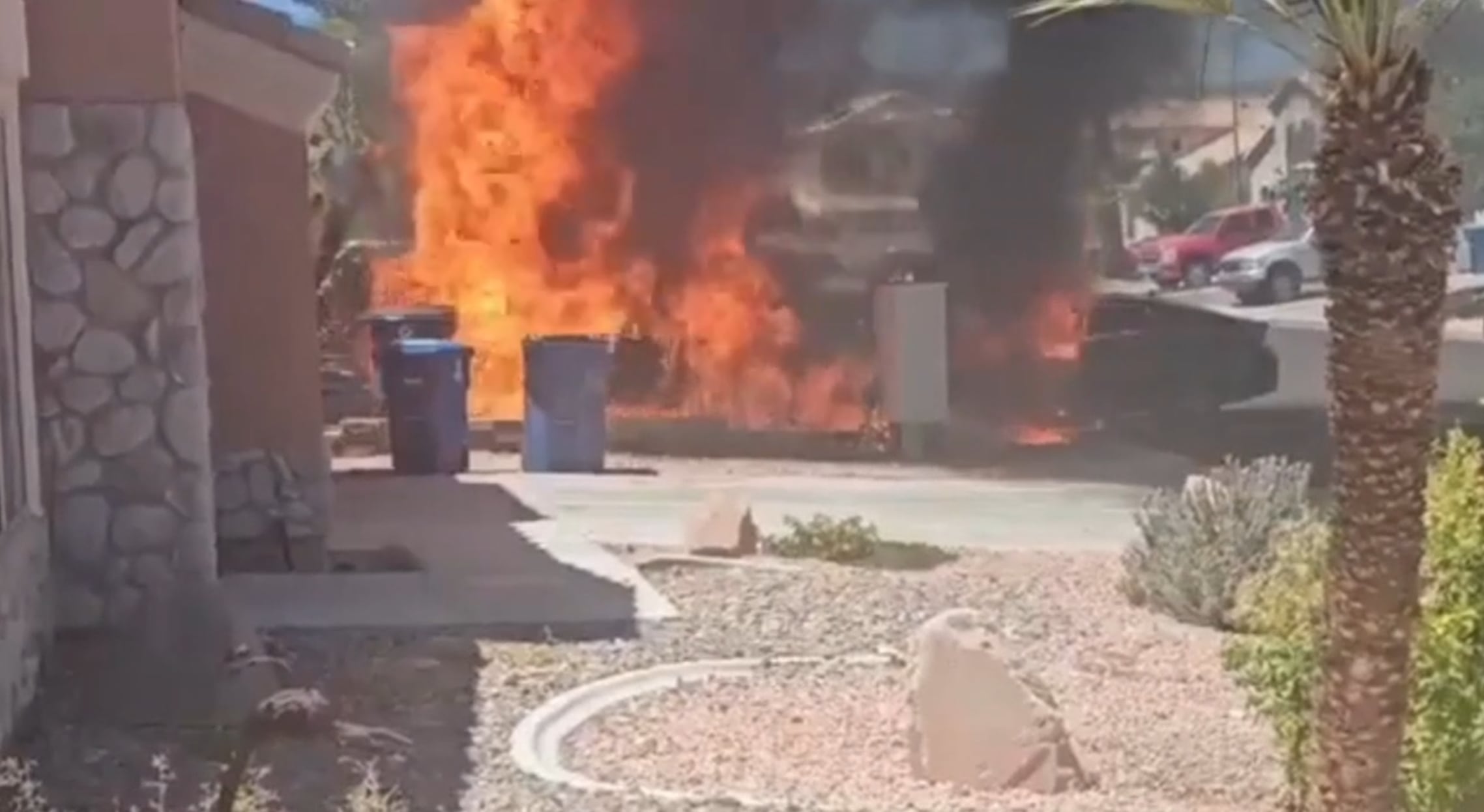 Car fire reported in northwest Las Vegas
