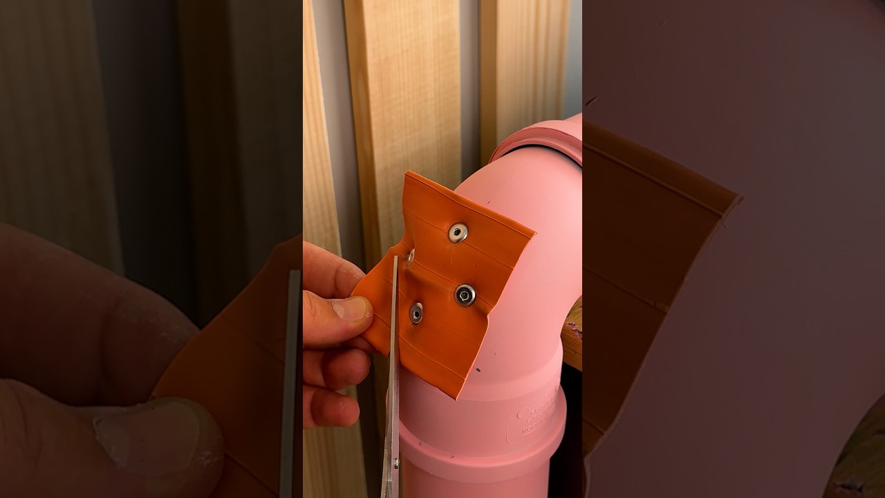 Pipe repair hack using rivets #easy #pipe #fixing