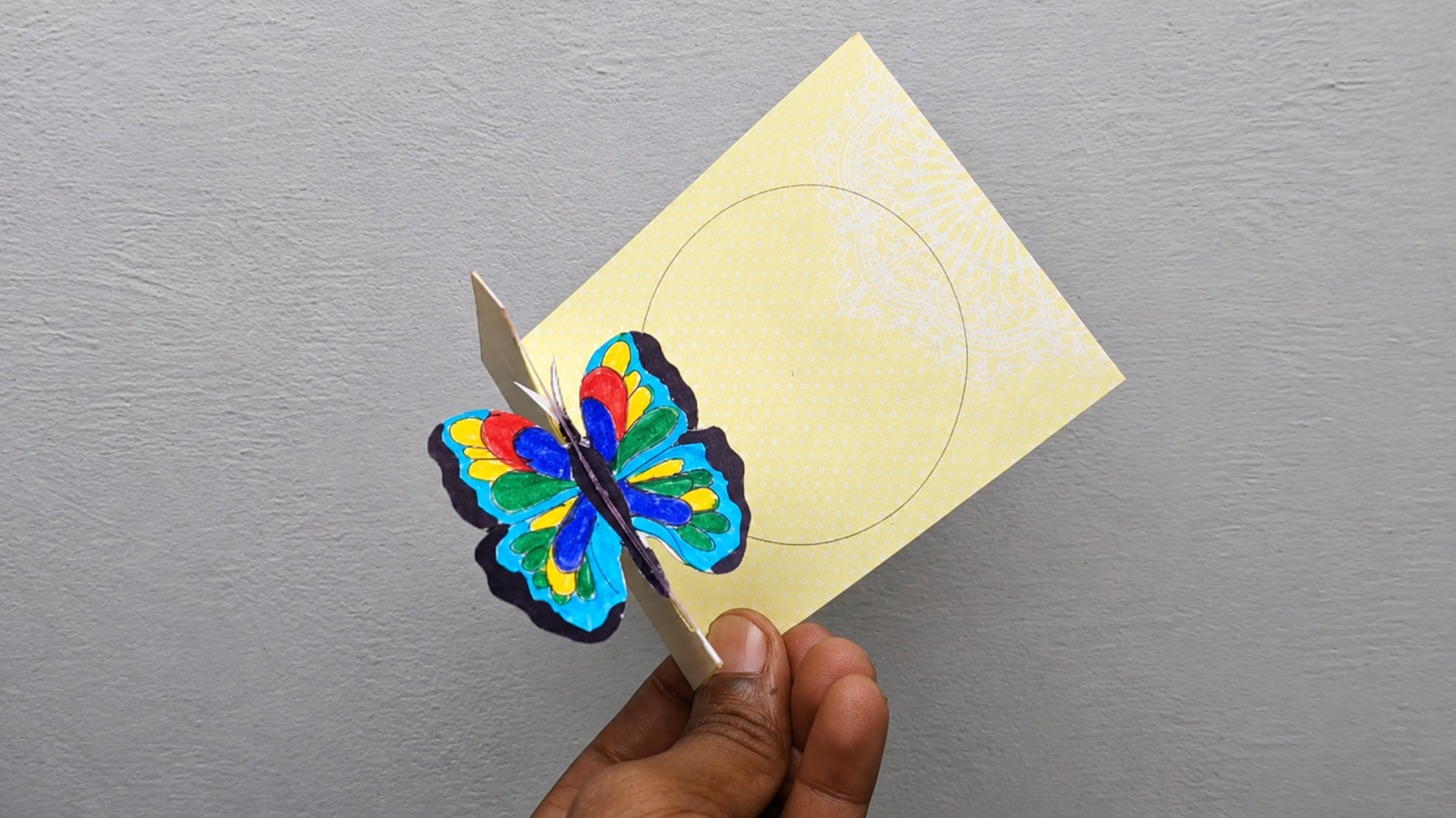 Simple and easy DIY butterfly pop up card
