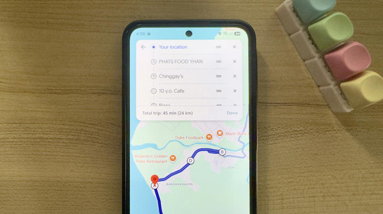 How many stops can you plan on a Google Maps route?