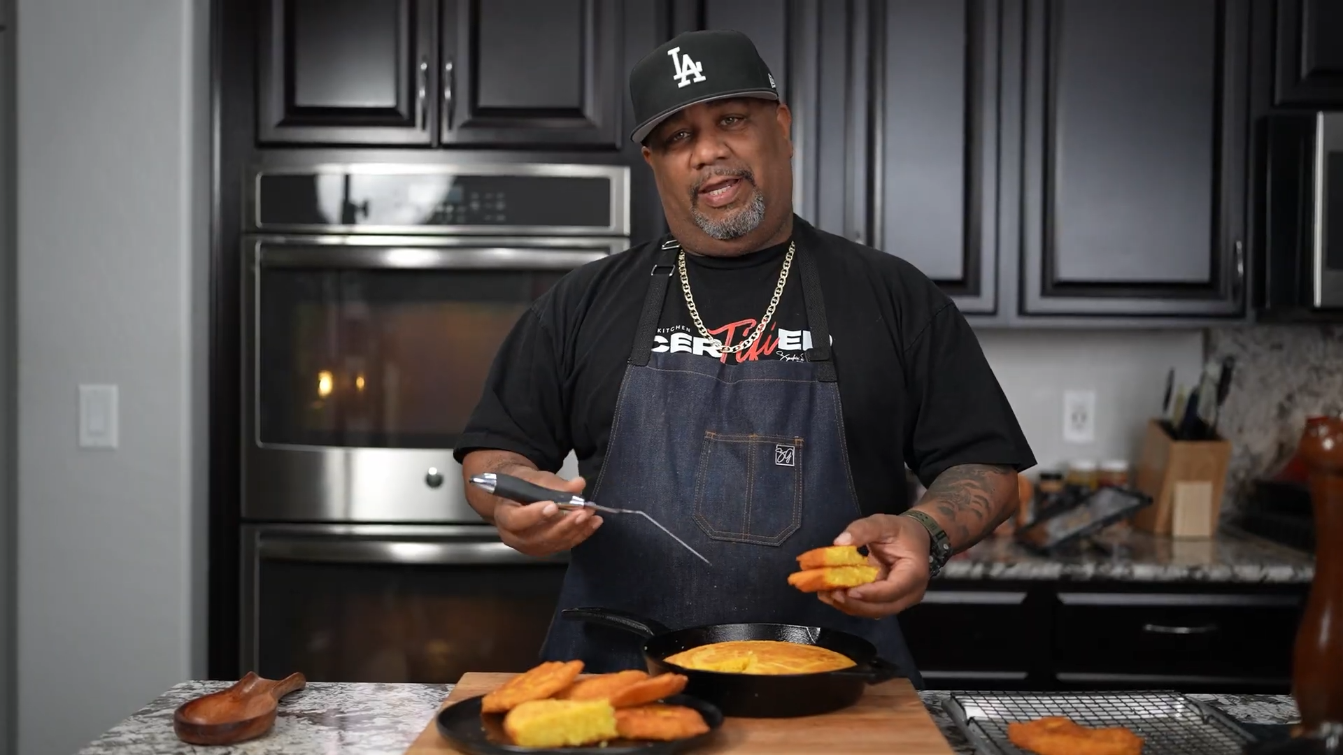 Hot water cornbread or skillet cornbread?