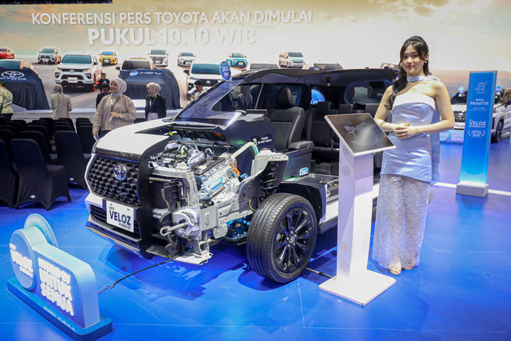 New Veloz Hybrid EV di GIIAS 2026, ICE BSD, Tangerang, Banten, Rabu (29/7). Foto: Aditia Noviansyah/kumparan