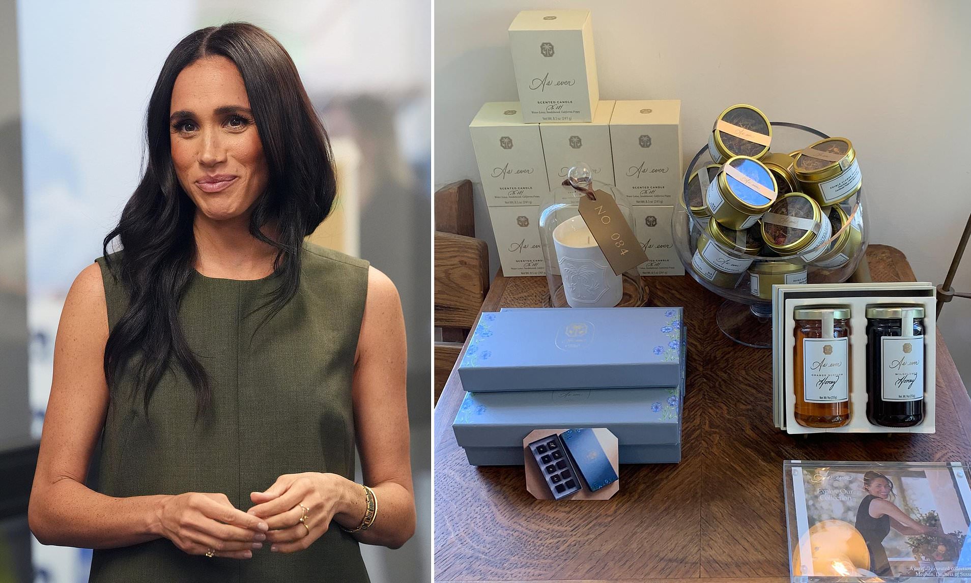 Meghan's as ever pop-up in local bookstore owned by her friends is downscaled to one small table
