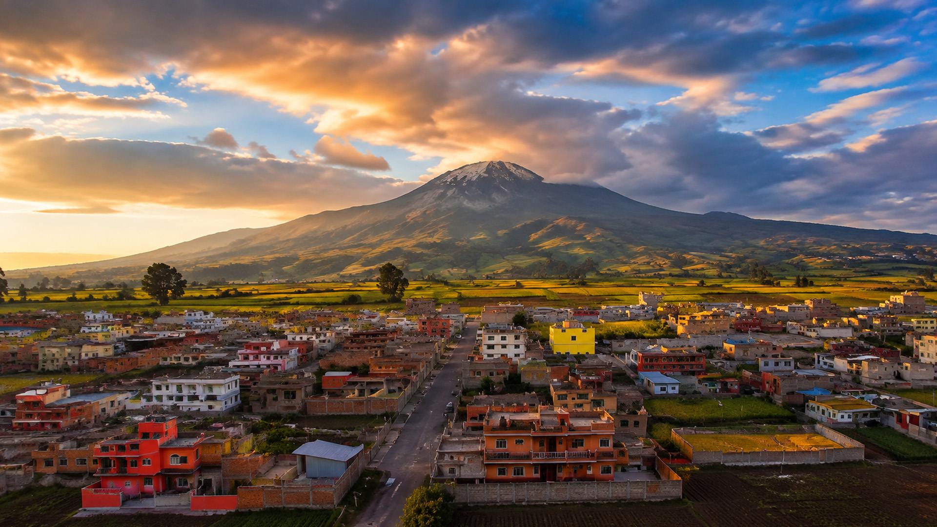 Machachi en la avenida de los volcanes de Ecuador