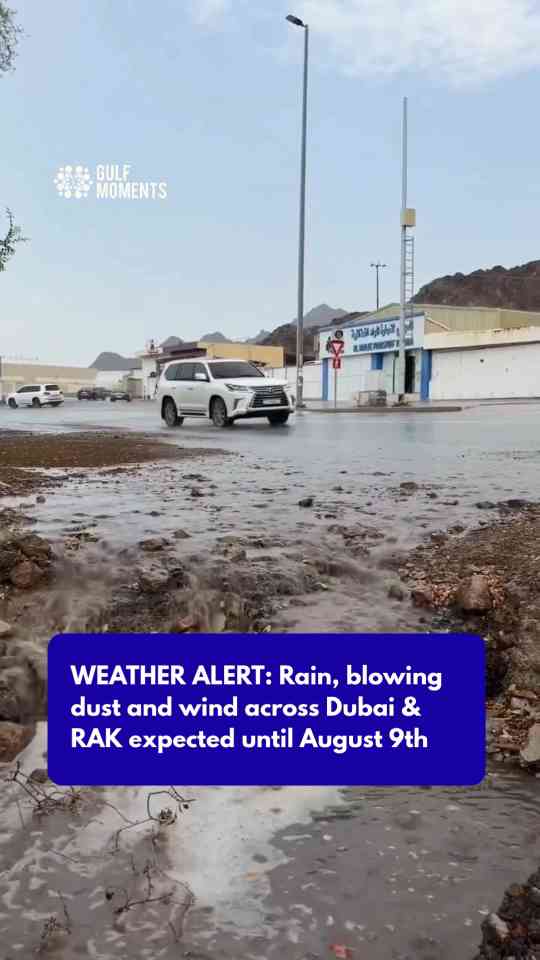 Rain, blowing dust and wind across the UAE until August 9th