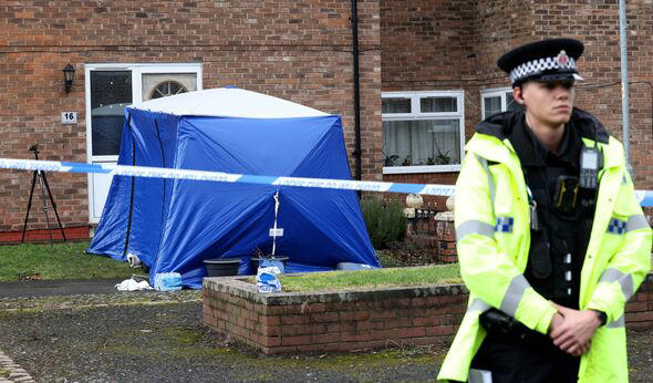 The victim was found dying outside the marital home