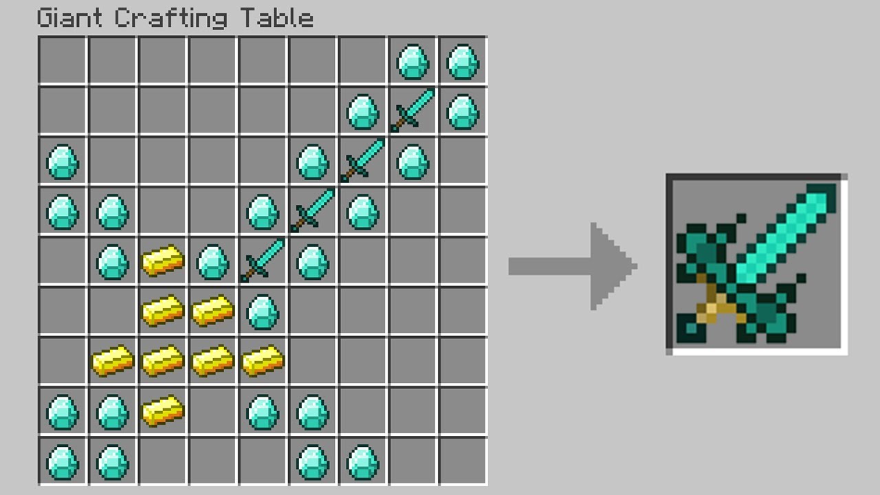 Minecraft but you can craft giant items