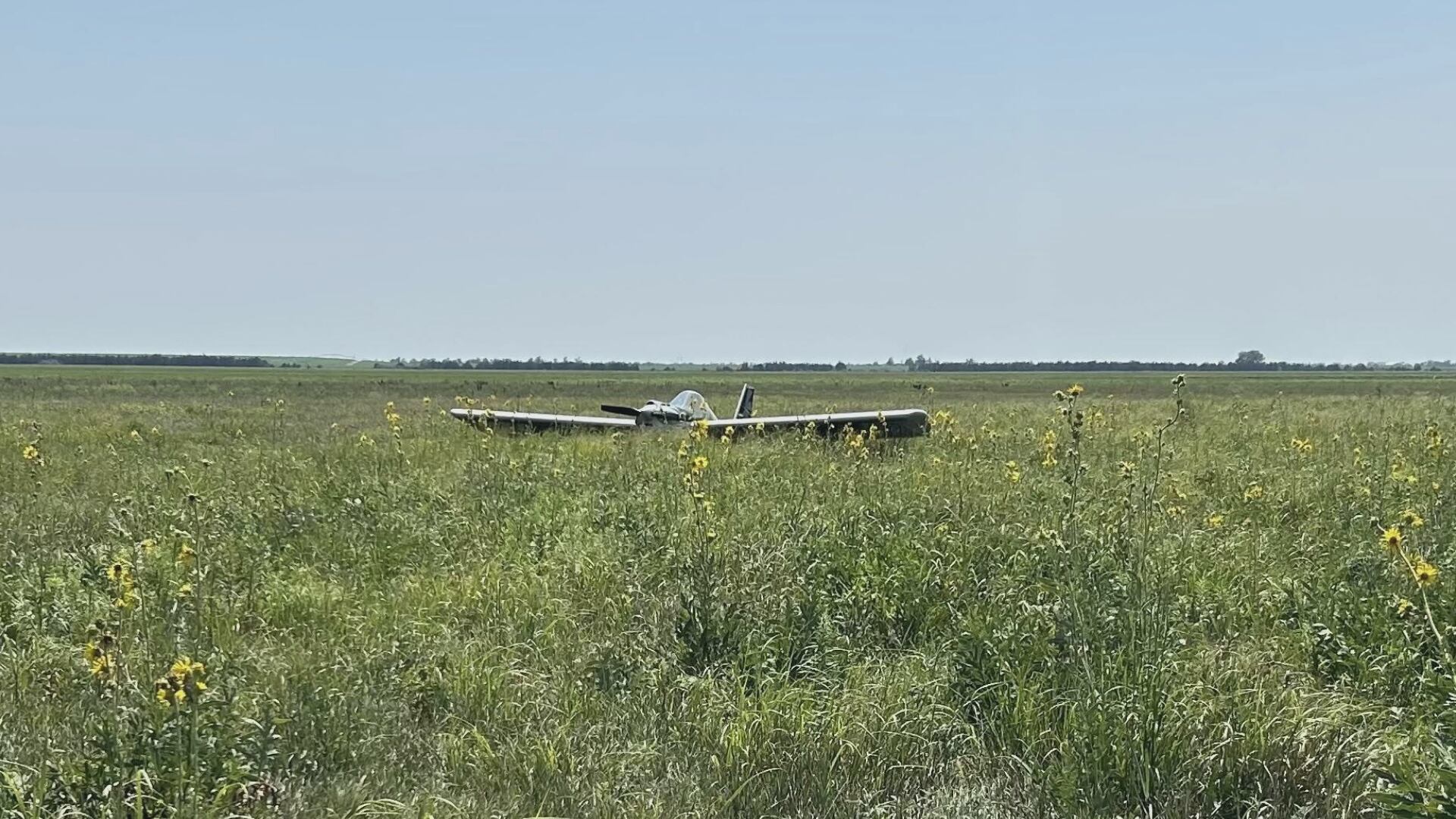 Pilot emergency lands in Harvard Waterfowl Production Area