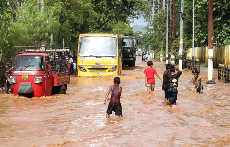 Jorabat inundated again, NH-27 traffic paralysed for hours