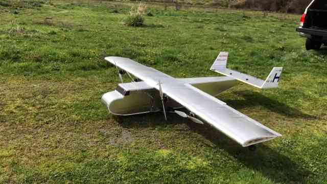 Huge RC foam cargo plane first flight test