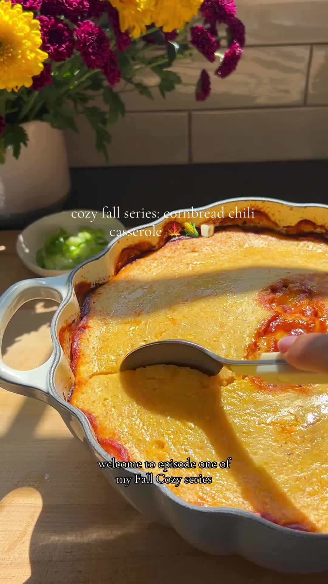 Chili cornbread casserole
