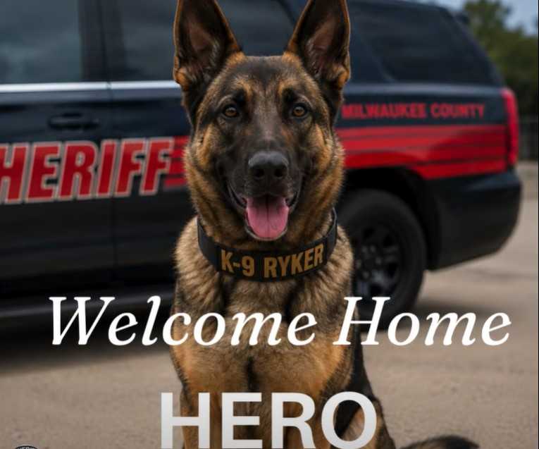 Milwaukee County Sheriff's Office welcomes K-9 dog home