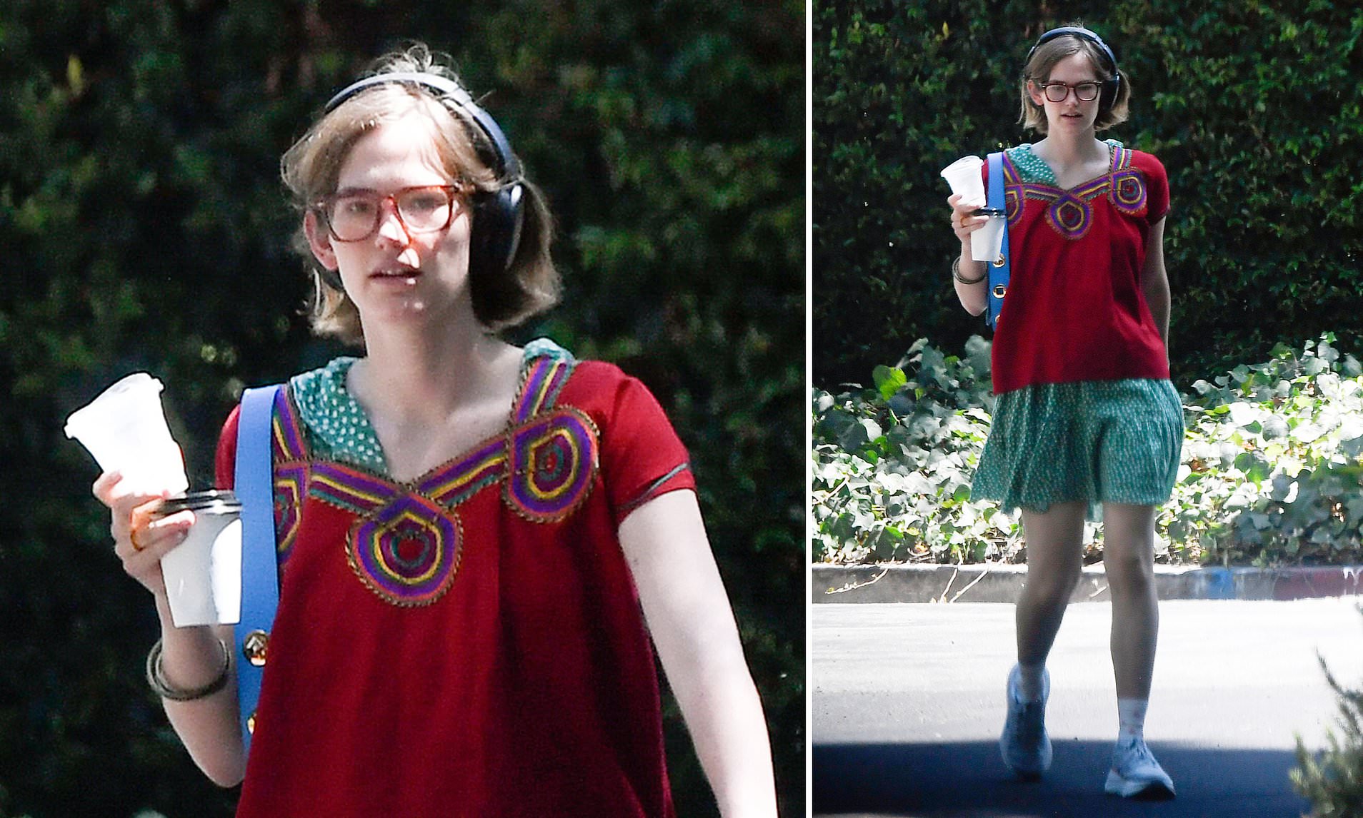 Violet Affleck, 20, enjoys being home in LA for the summer without face covering