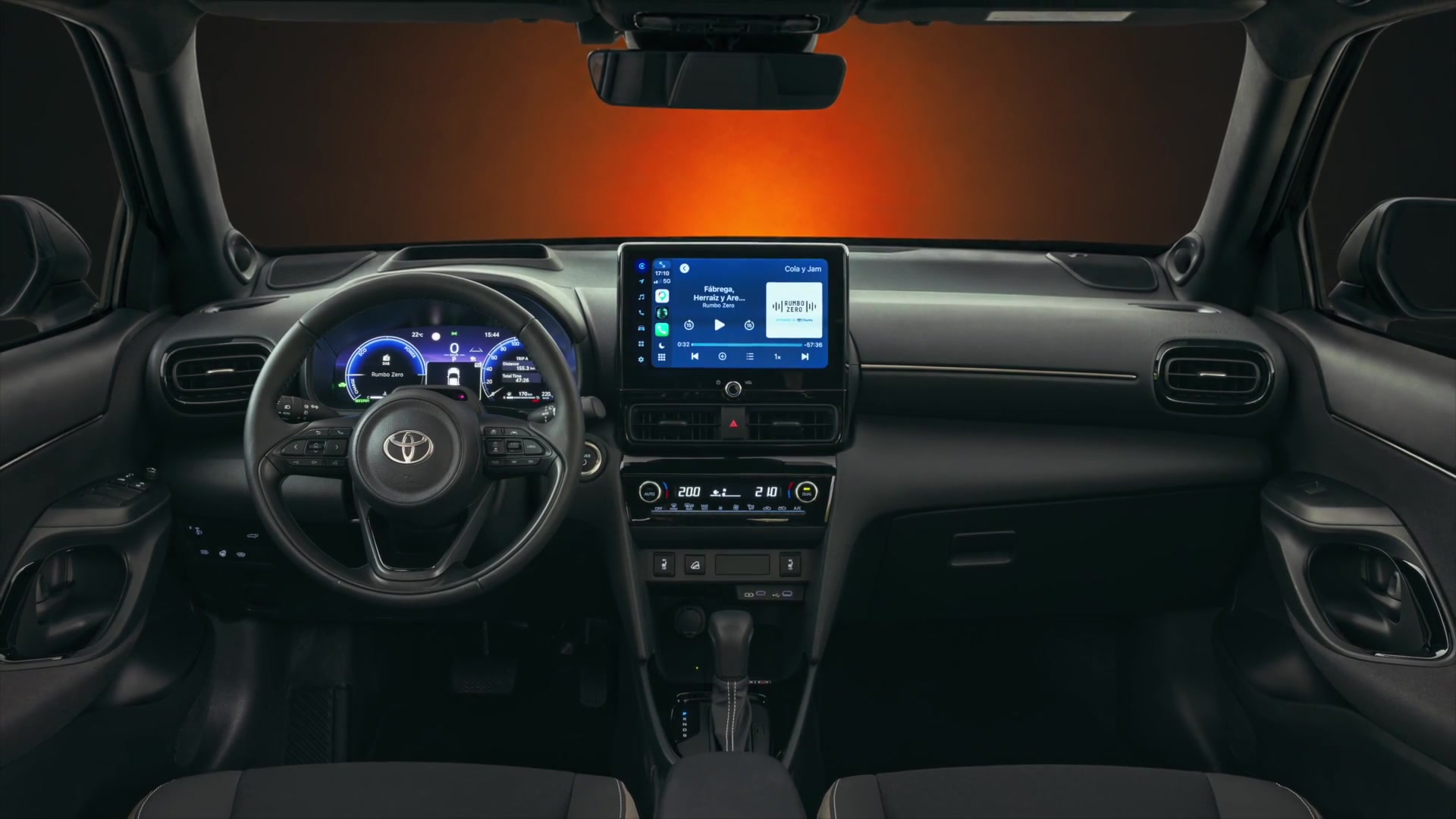 Toyota Yaris Cross interior design in precious bronze in studio