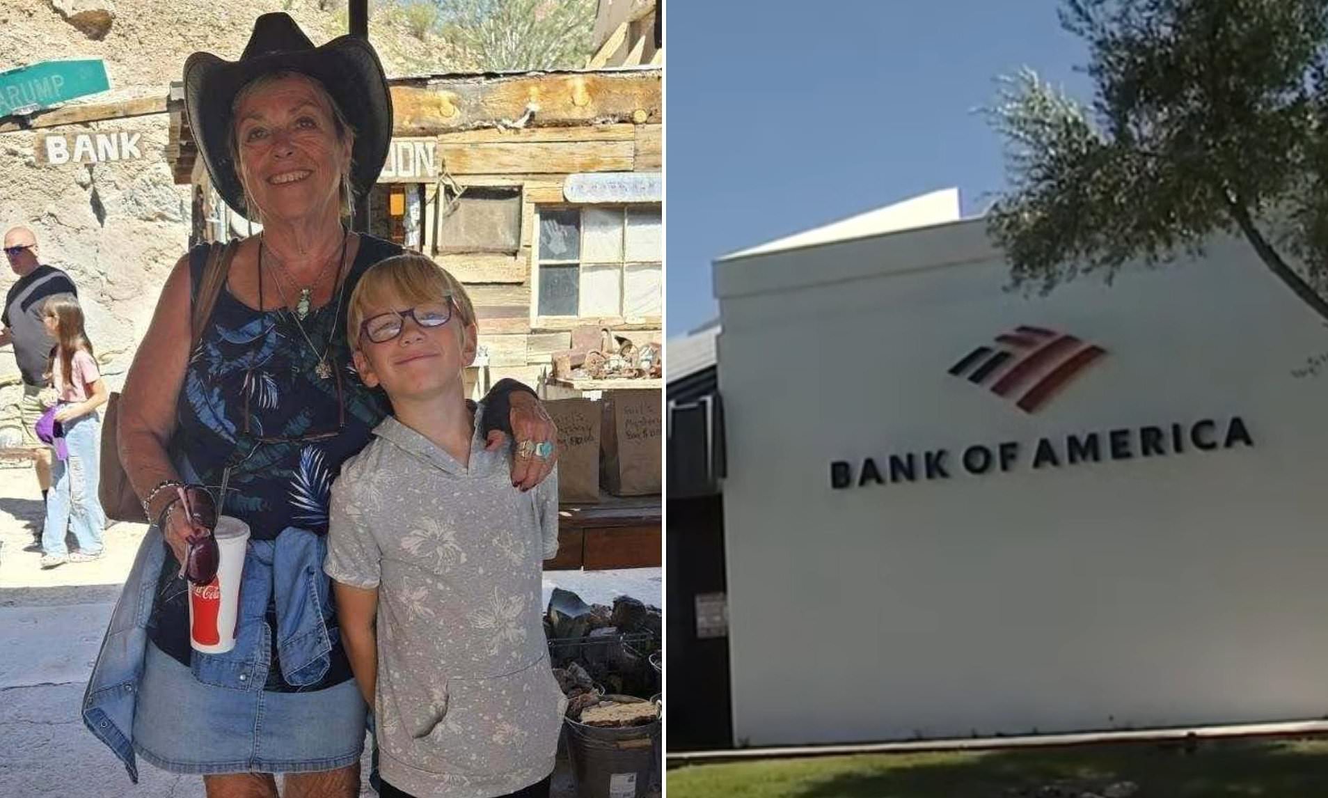 Calm reaction of boy, 9, after robber burst into bank while he and his grandma were there