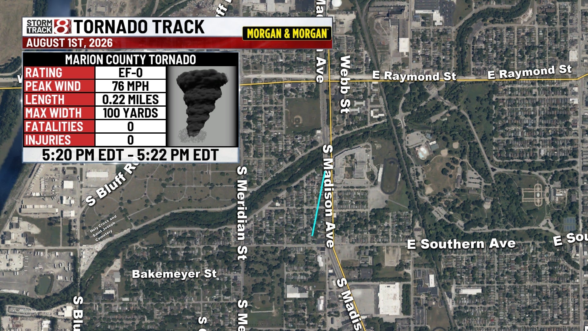 Tornado hits Indianapolis; Indiana records 81st in record year