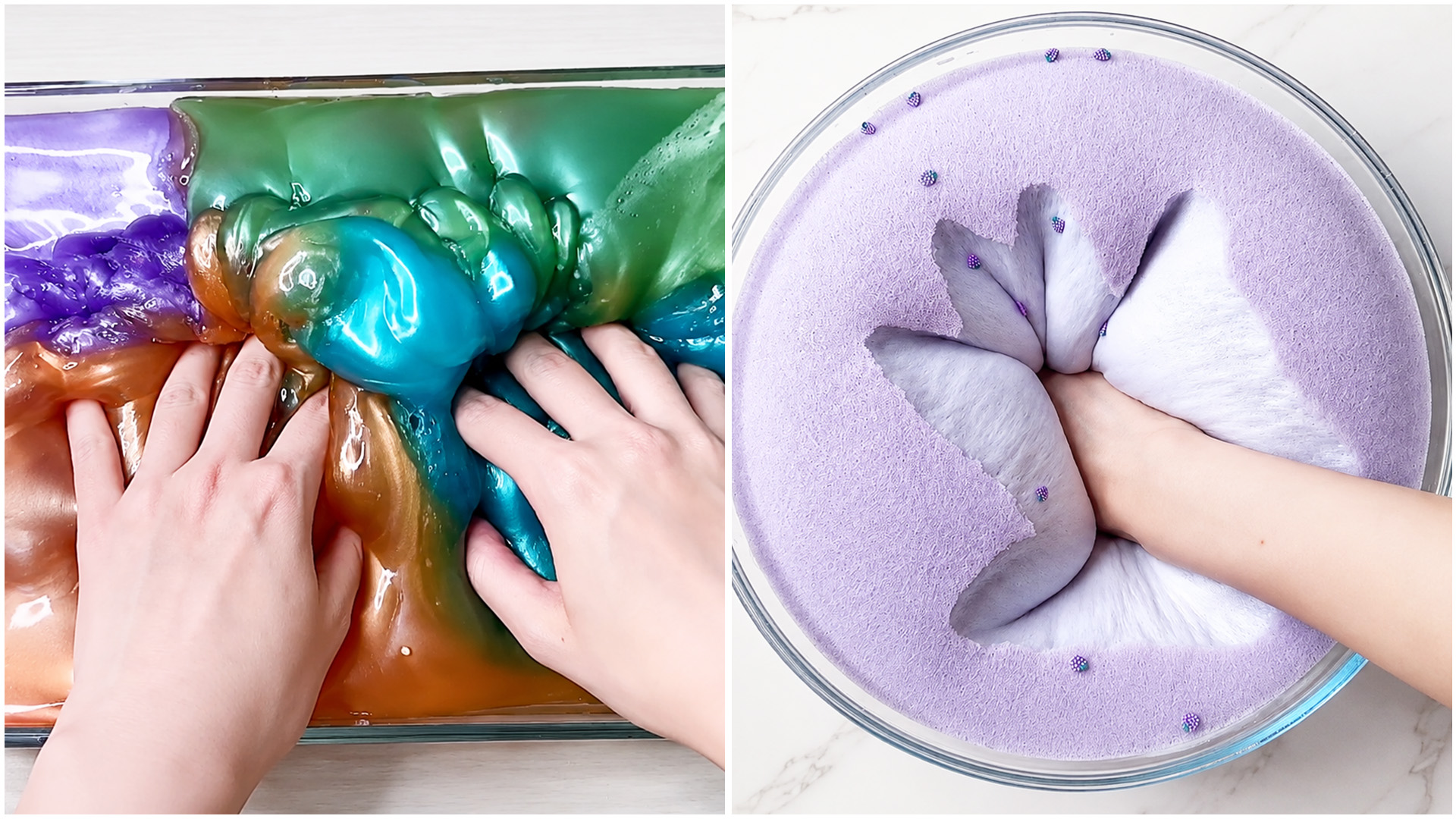 Soft slime textures with glossy and cloud mix