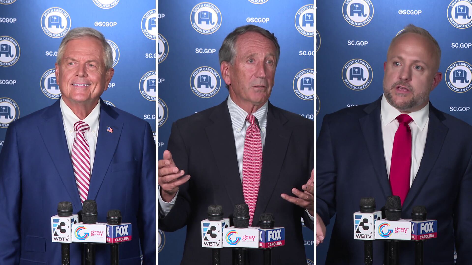 Watch: Senate candidates respond after debate in spin room