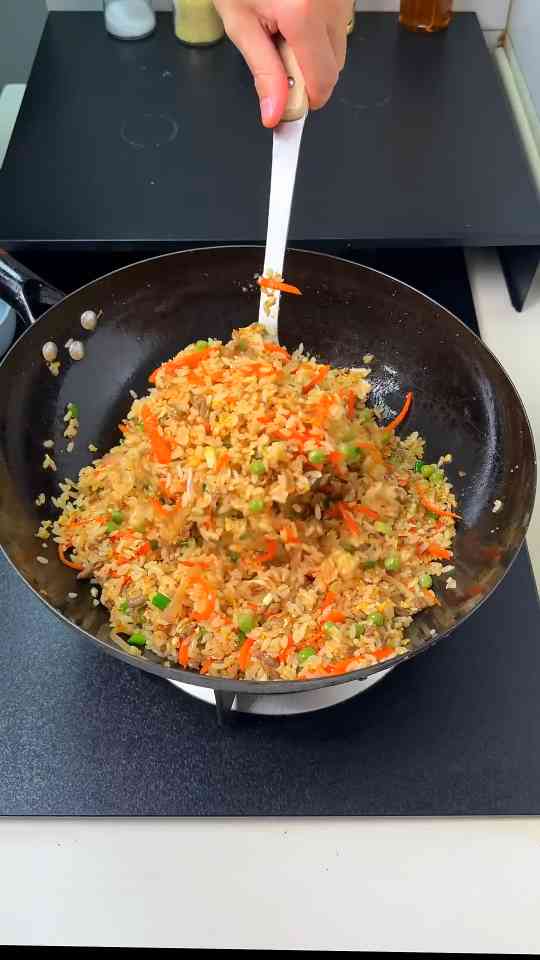 Hearty beef fried rice for a comforting meal