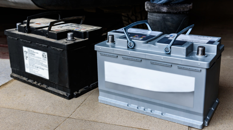 Should you avoid leaving a car battery on a concrete floor?